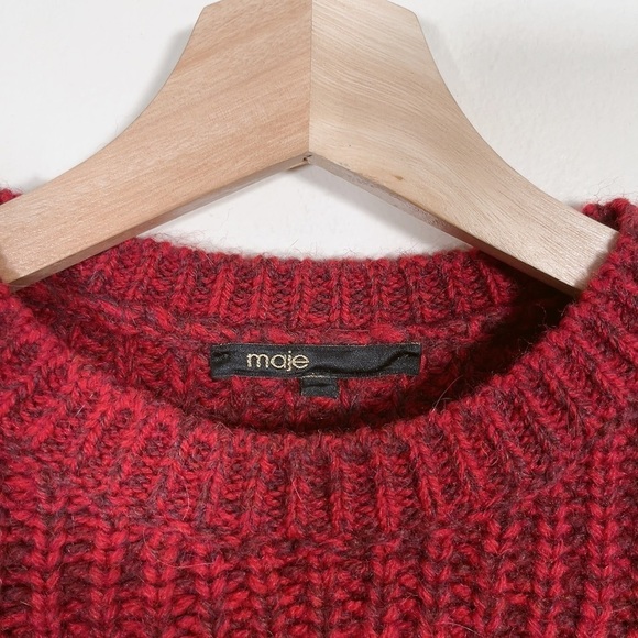 MAJE | ALPACA  WOOL BLEND MARBLED SWEATER - Picture 9 of 14